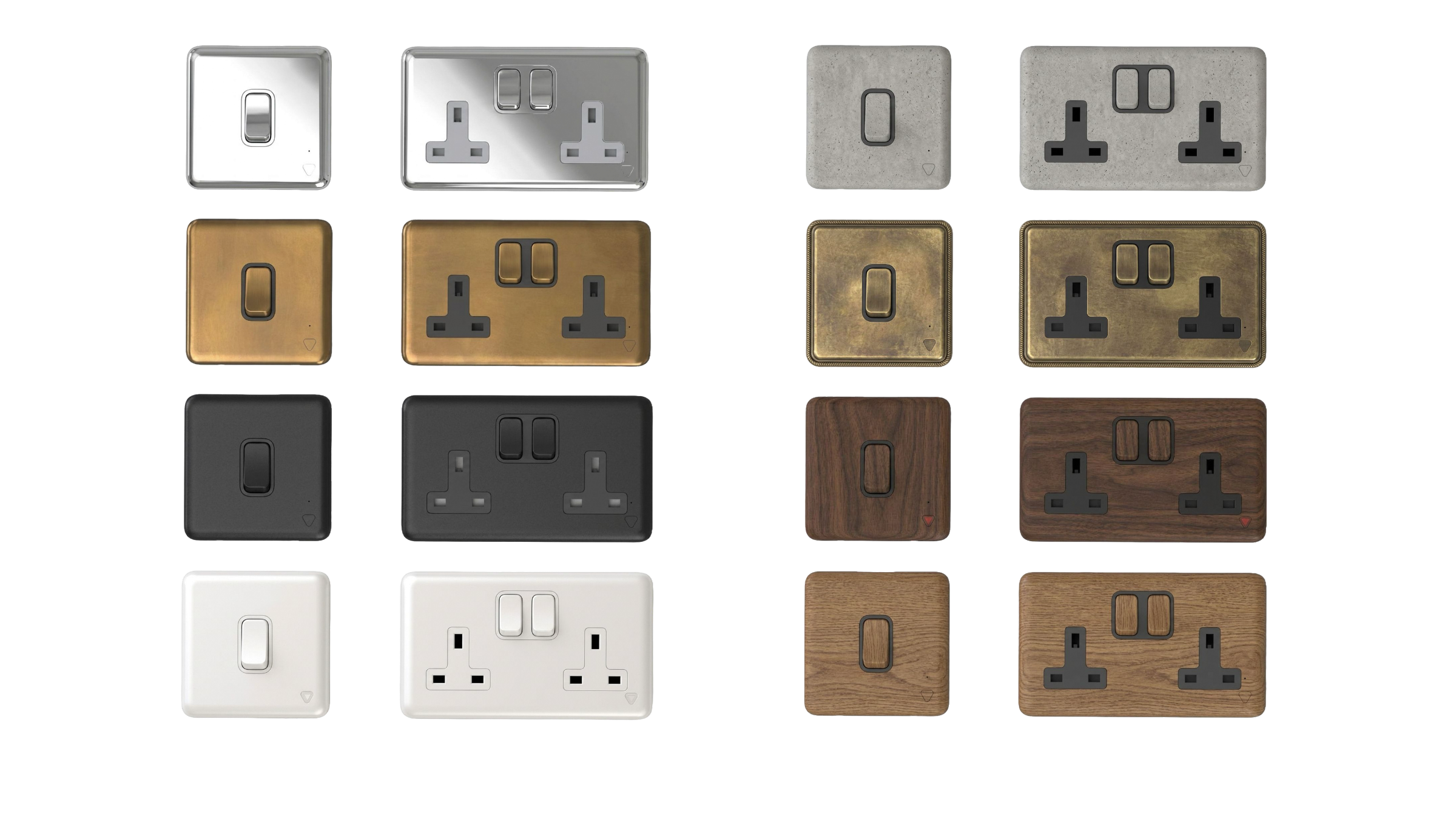 Den switches available in a variety of finishes